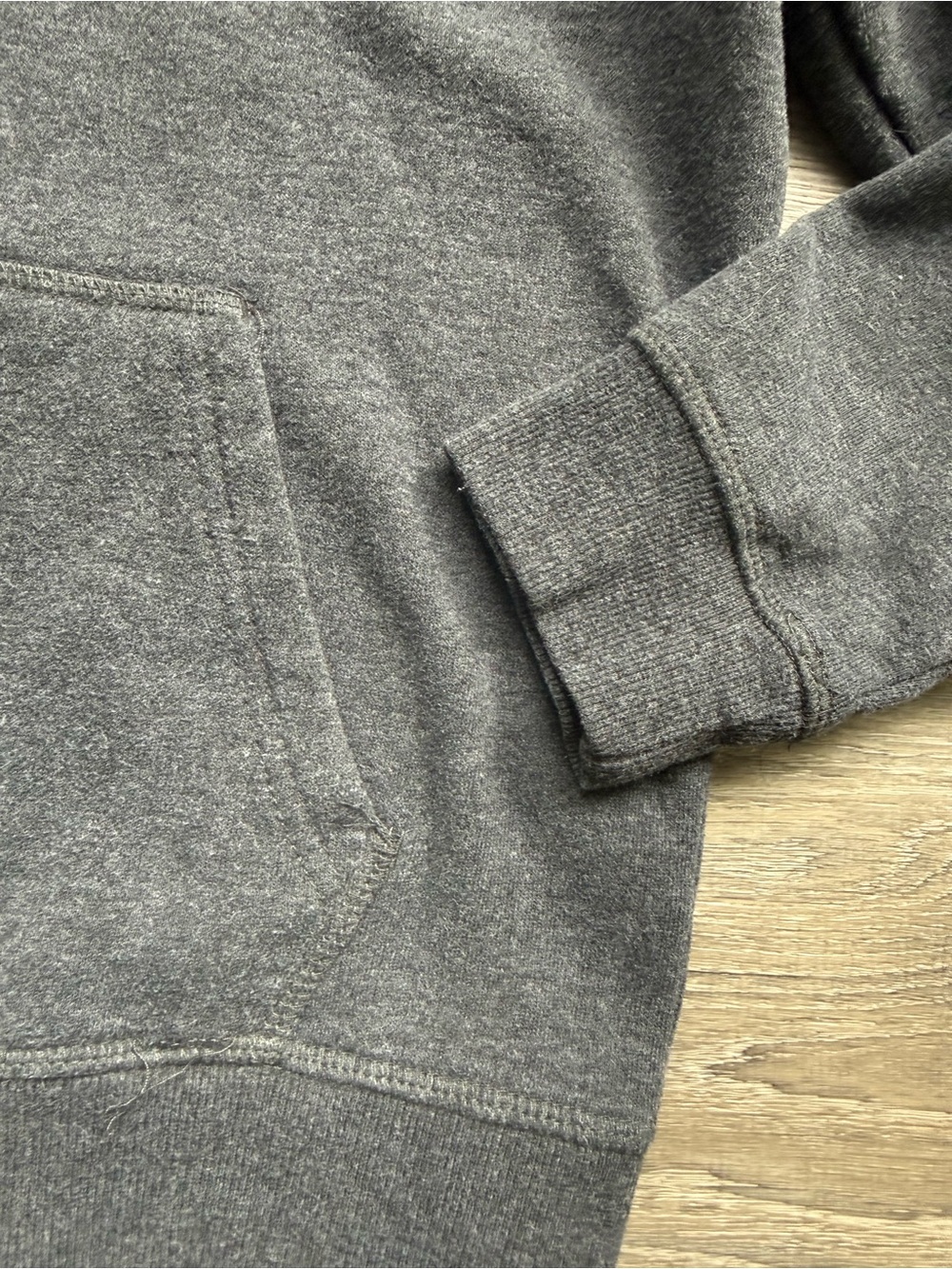 Champion Kids' L (10/12) Gray Full-Zip Hoodie with Logo - Picture 7 of 10